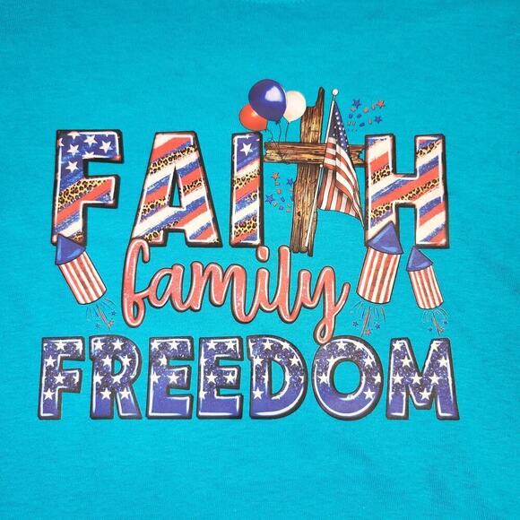 Faith, Family, Freedom T-shirt Small - Picture 2 of 5